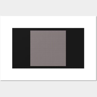 Pearl Lustre Houndstooth by Suzy Hager     Dark Grey & Seashell Posters and Art